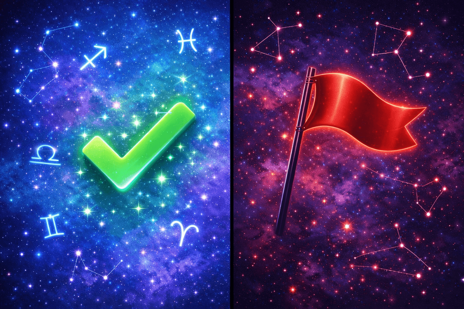 Zodiac green flags and red flags