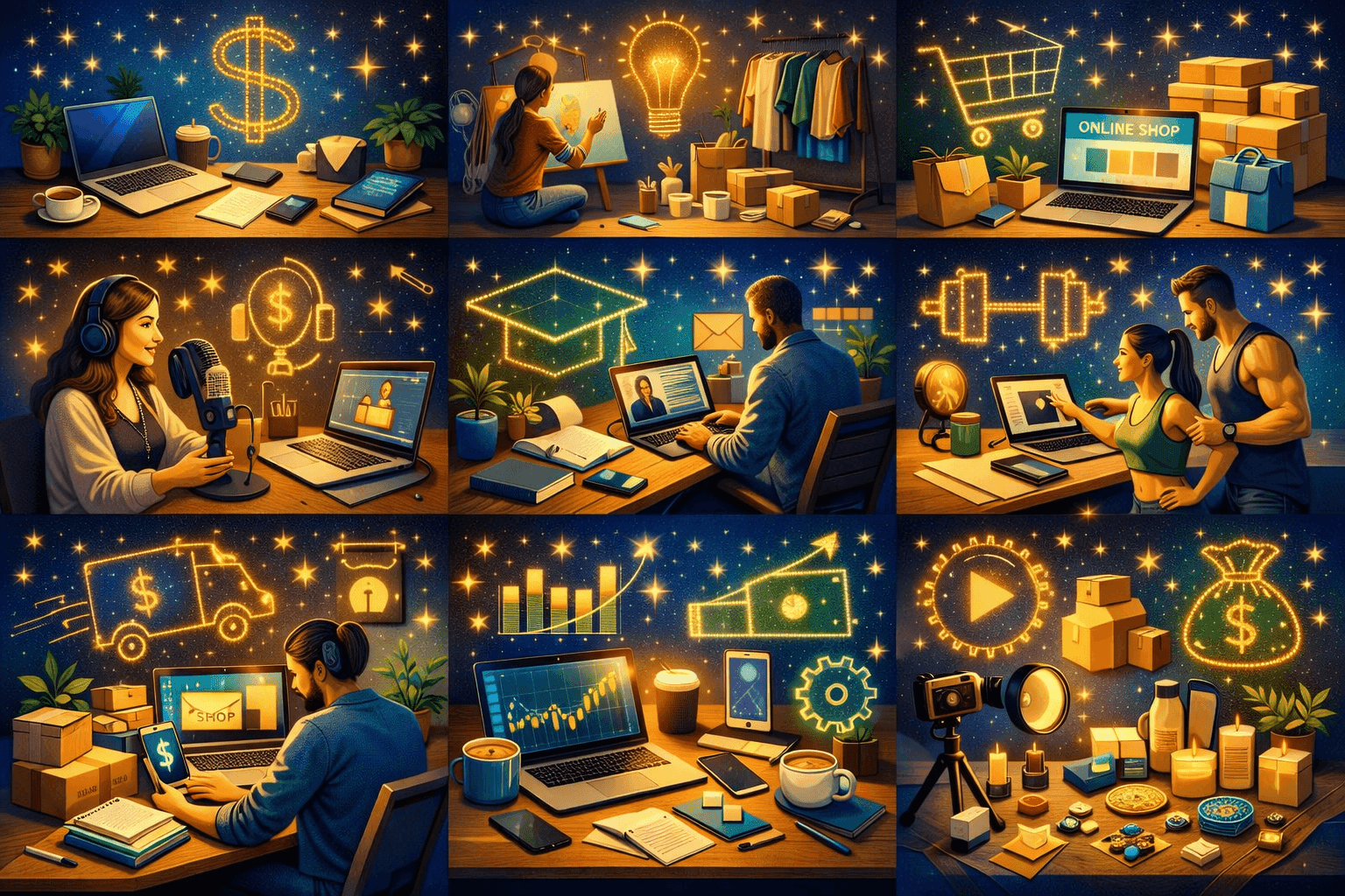 Side hustles based on zodiac signs