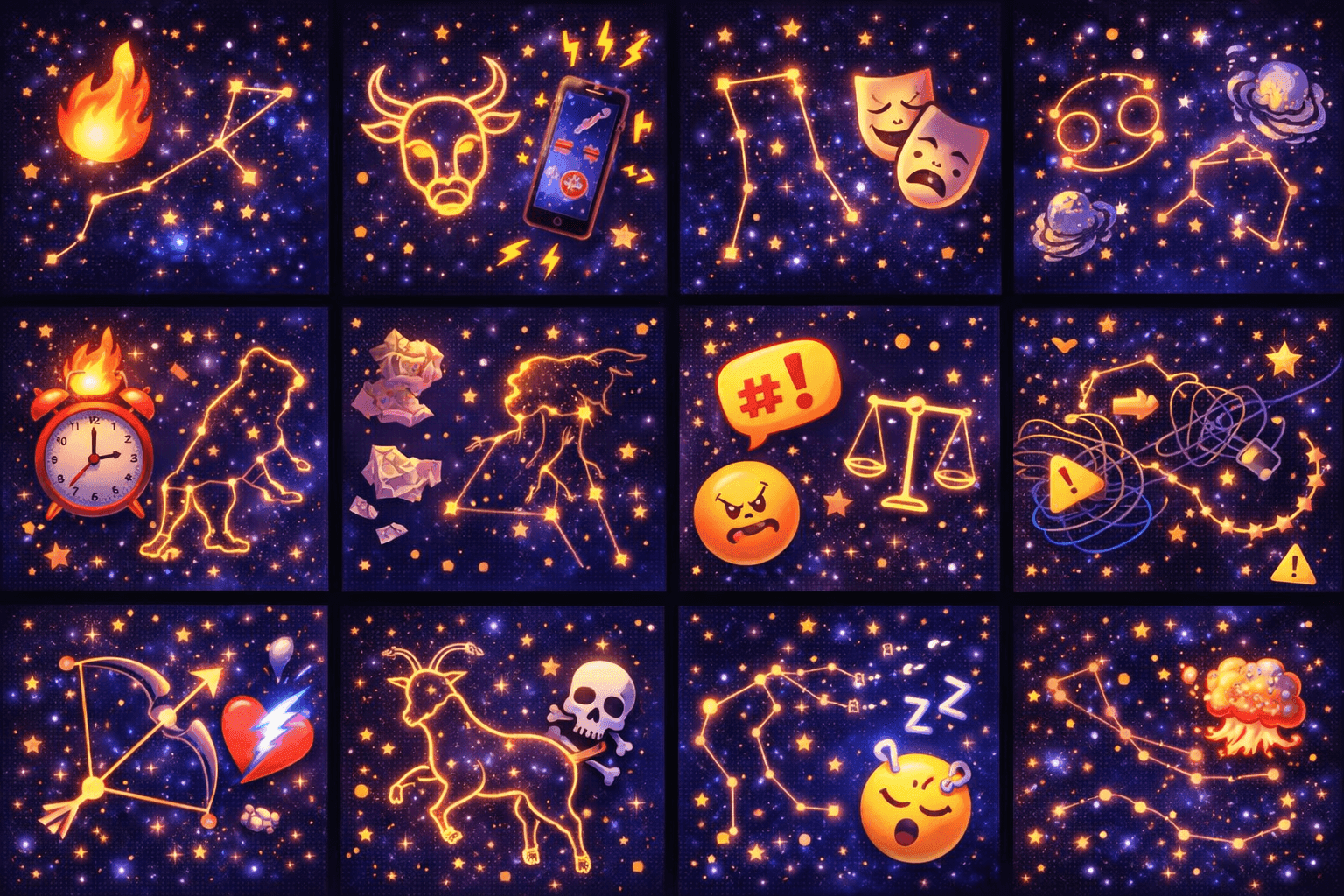 Zodiac signs and their chaos